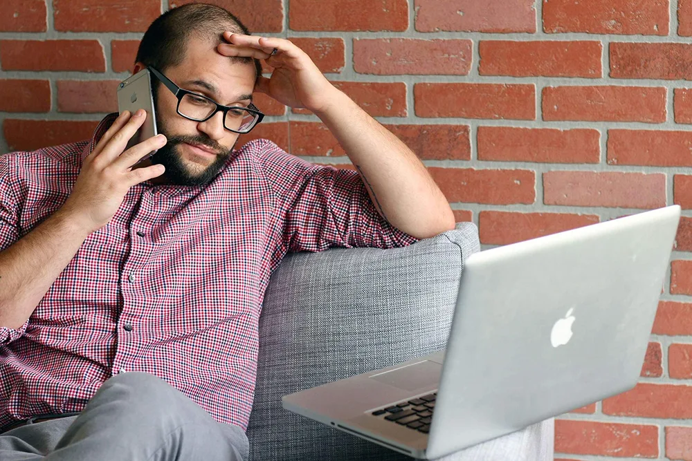 man on the phone