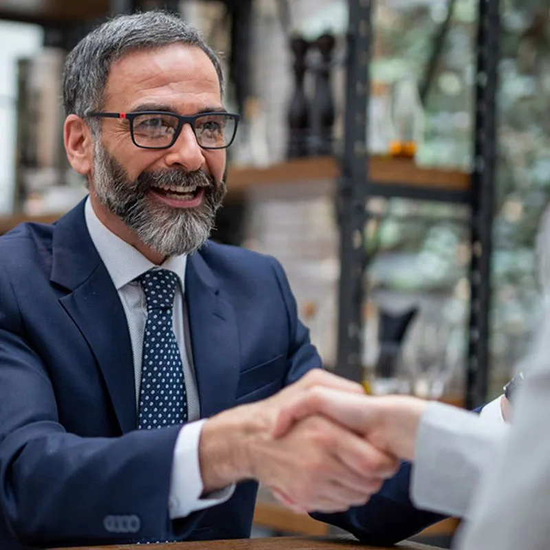 Man at interview