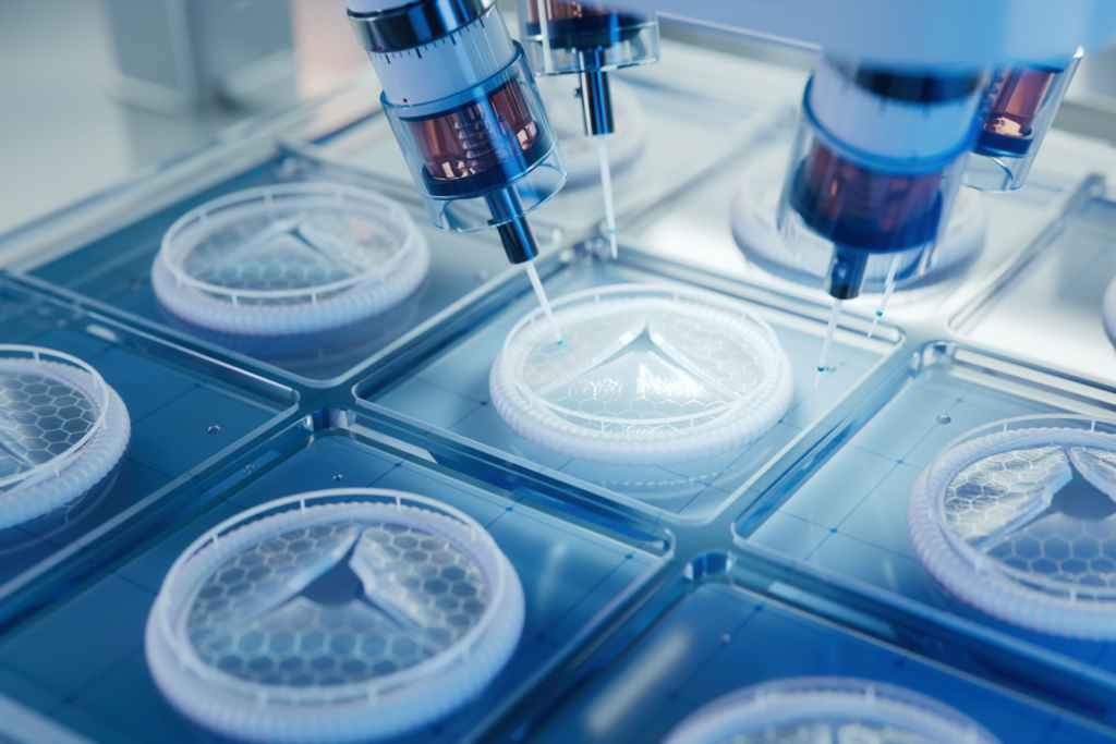 A close-up of biotech equipment