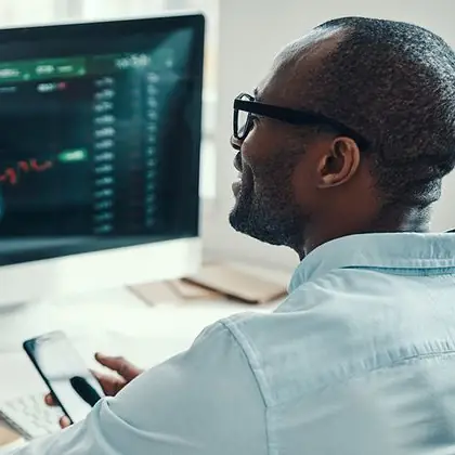 Man working at computer