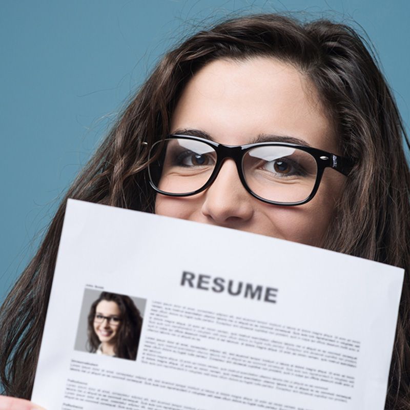 Woman with resume